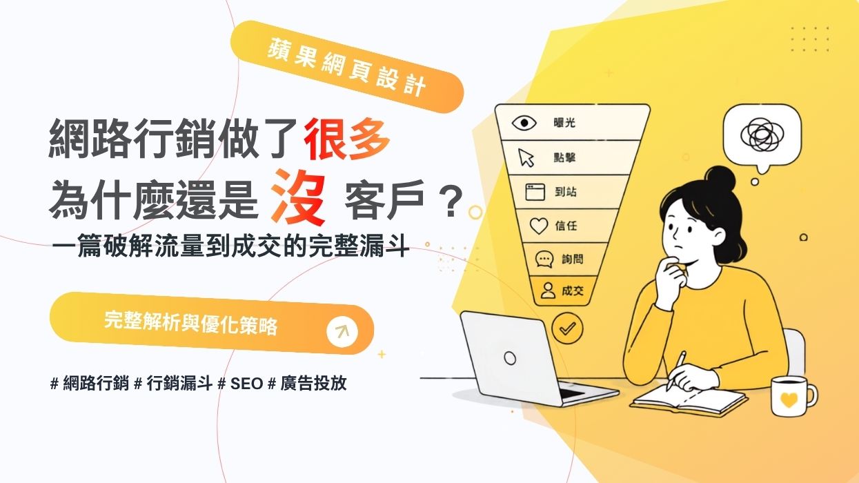 你的網路行銷做了很多,為什麼還是沒客戶?一篇拆解流量到成交的完整漏斗