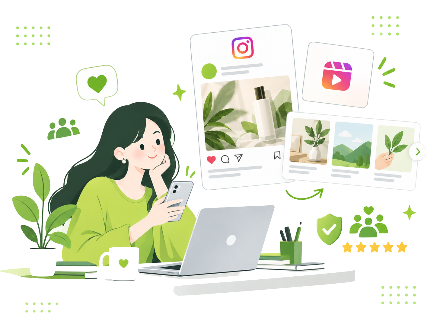 Instagram內容規劃插圖
